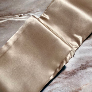 Zipper Premium Silk Pillowcase - Champagne