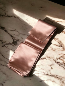 Zipper Premium Silk Pillowcase - Rose Gold