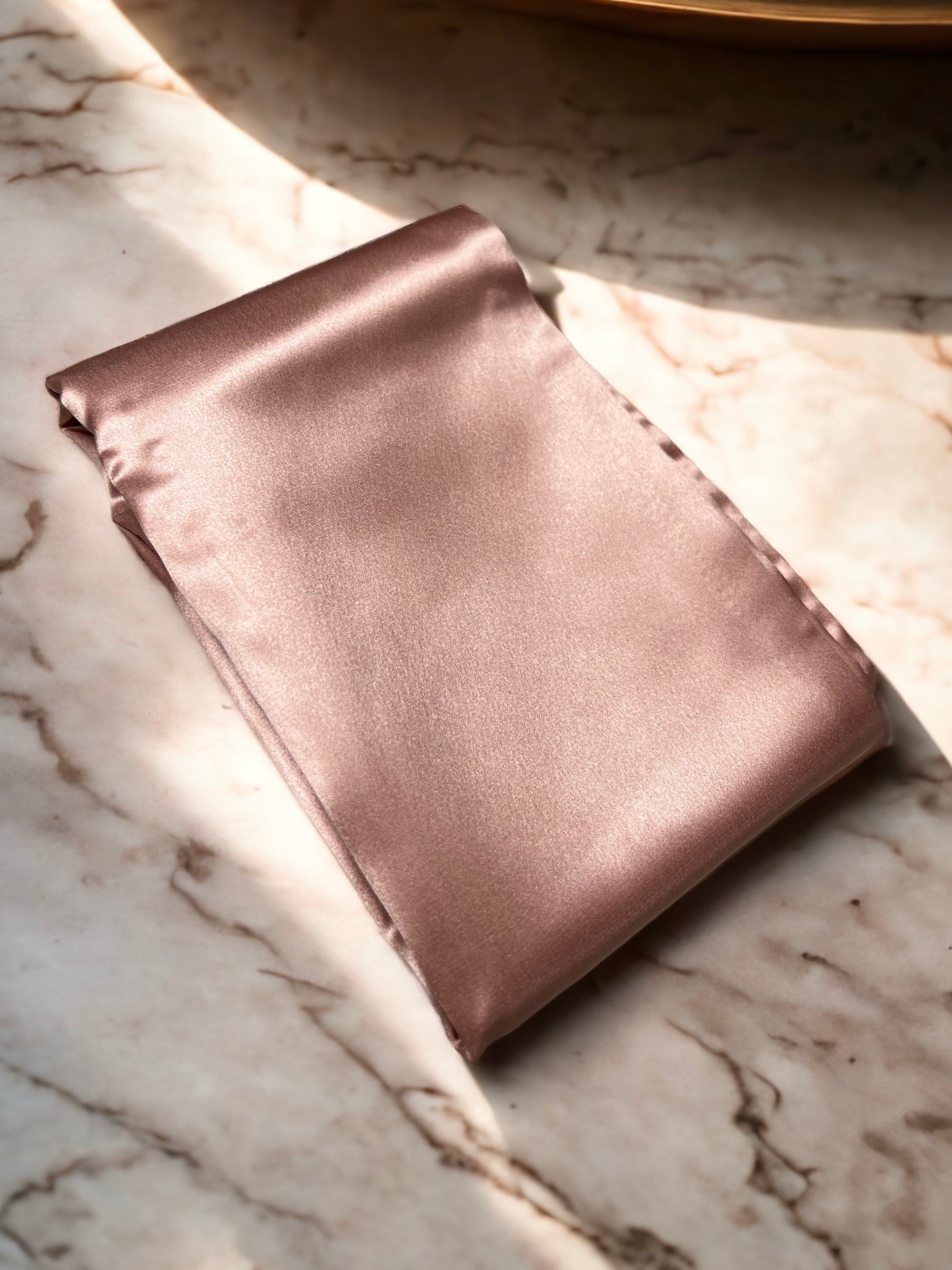 Zipper Premium Silk Pillowcase - Rose Gold