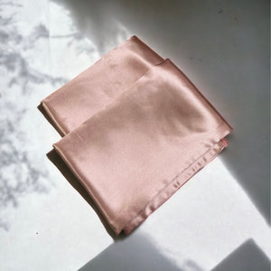 Zipper Premium Silk Pillowcase Pair - Rose Gold