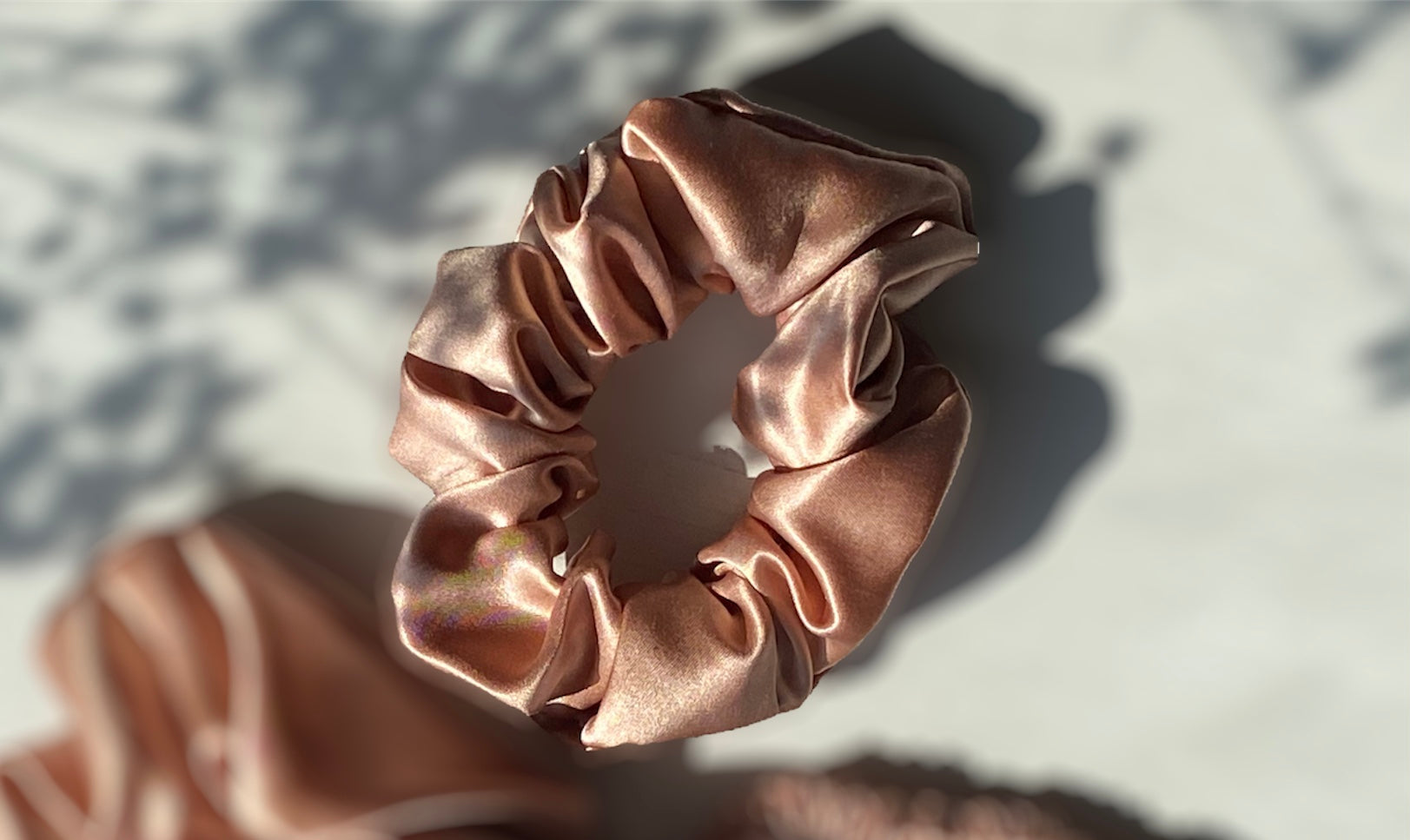 Medium 100% Pure Silk Hair Ties - Rose Gold