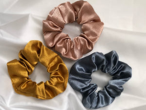 Multicolour Satin Scrunchie - Set of 3