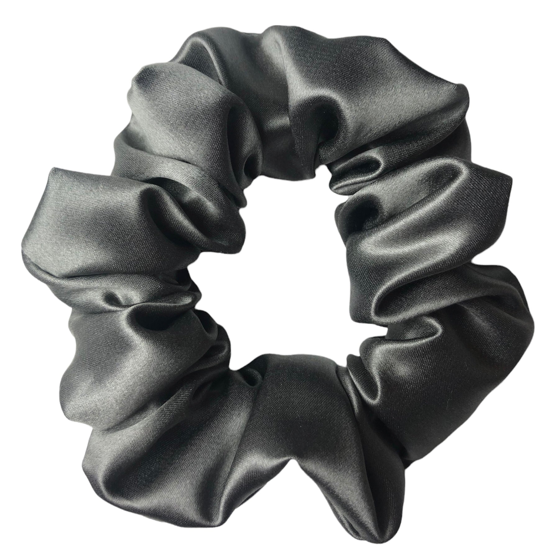 Medium 100% Pure Silk Hair Ties - Grey