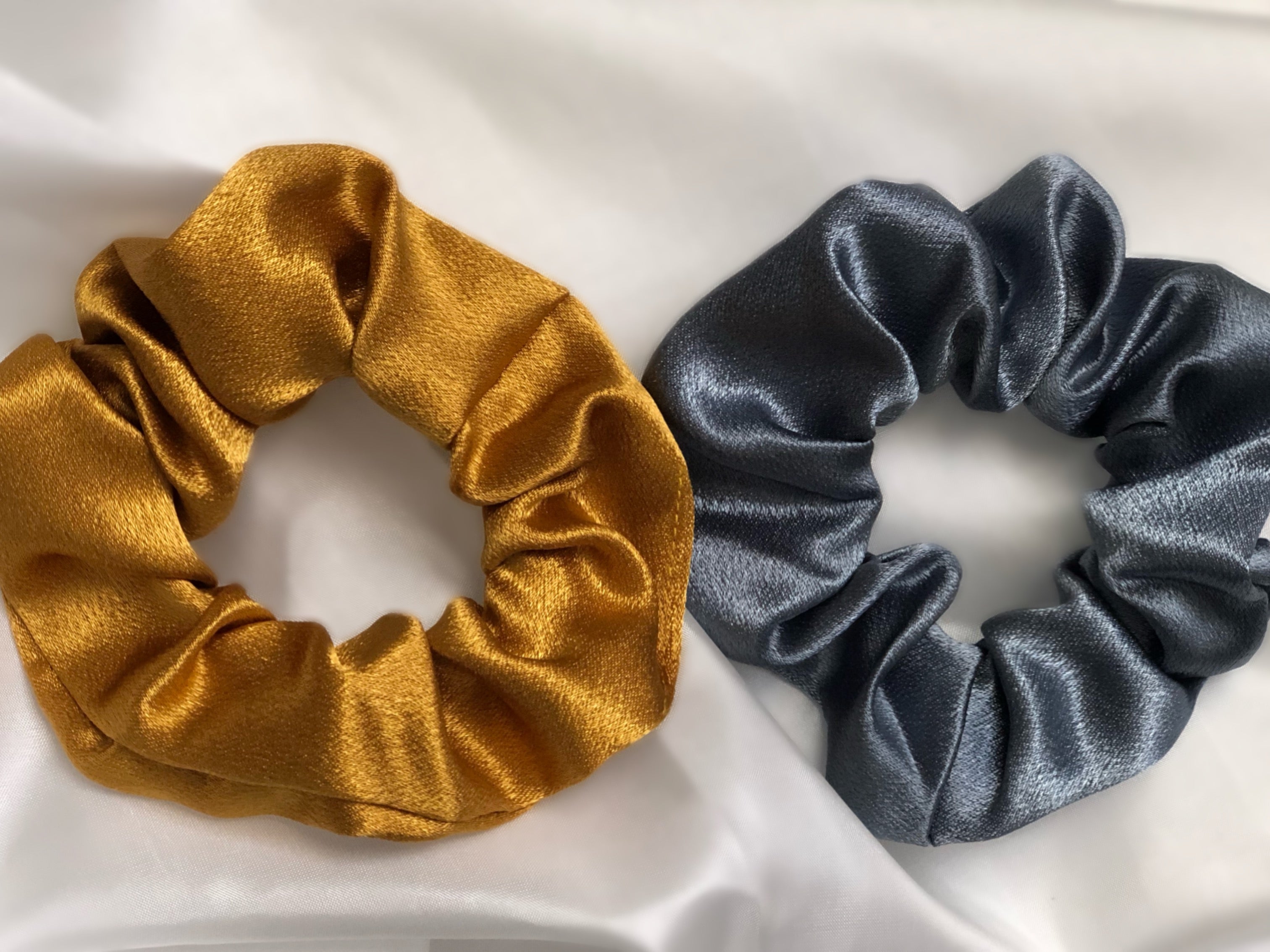 Multicolour Satin Scrunchie - Set of 2