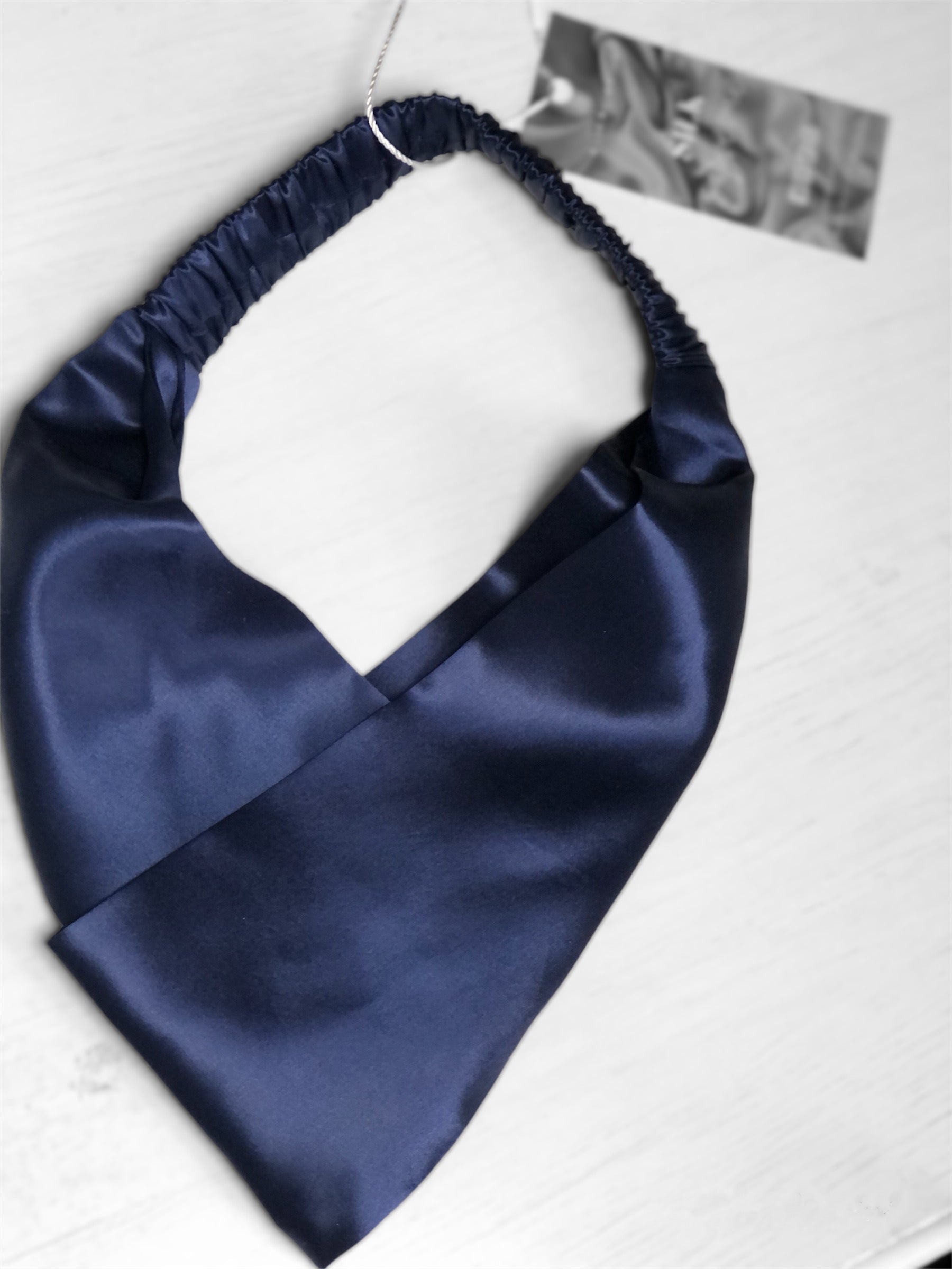 Pure Mulberry Silk Headband - Navy