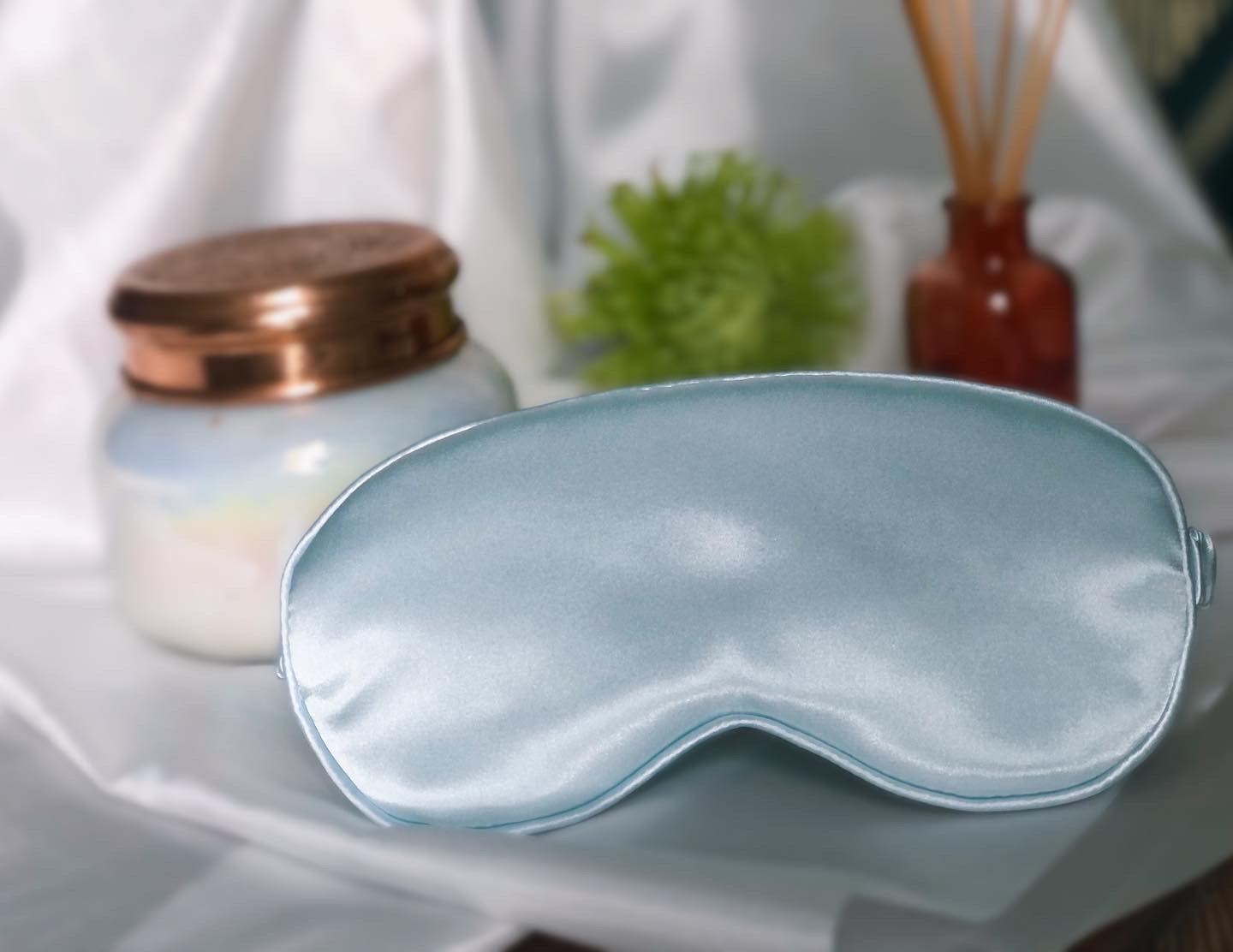 Satin Sleeping Eye Mask - Sky Blue