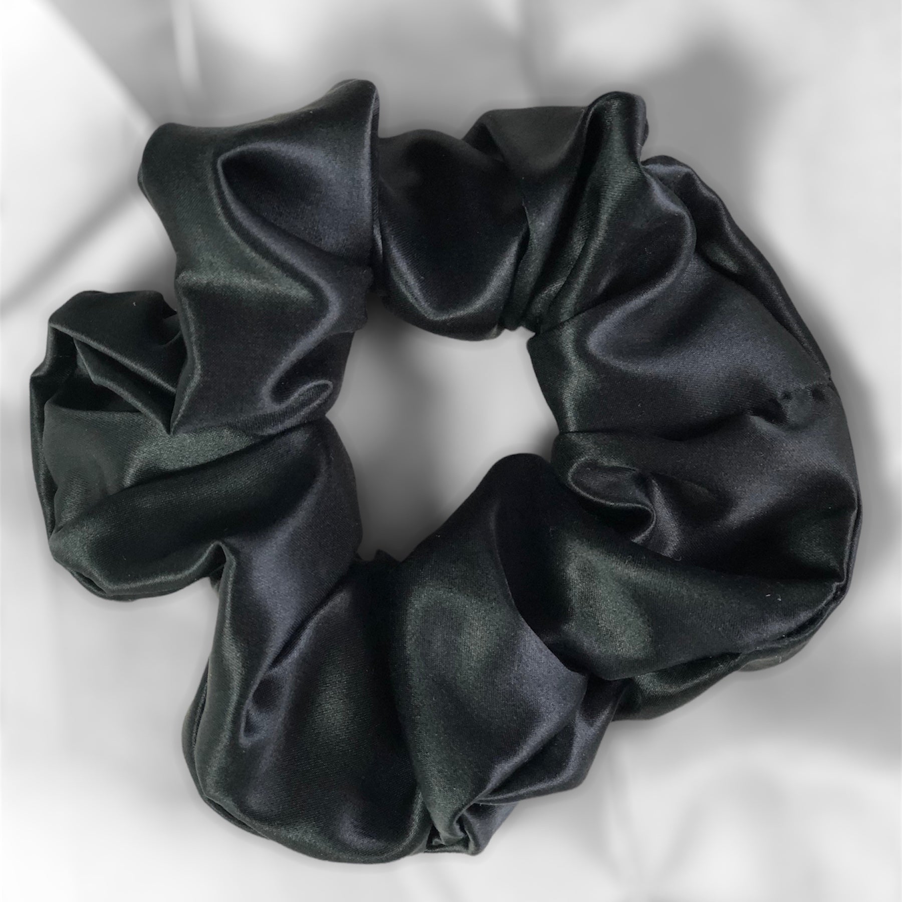 Large 100% Pure Silk Hair Ties - Black