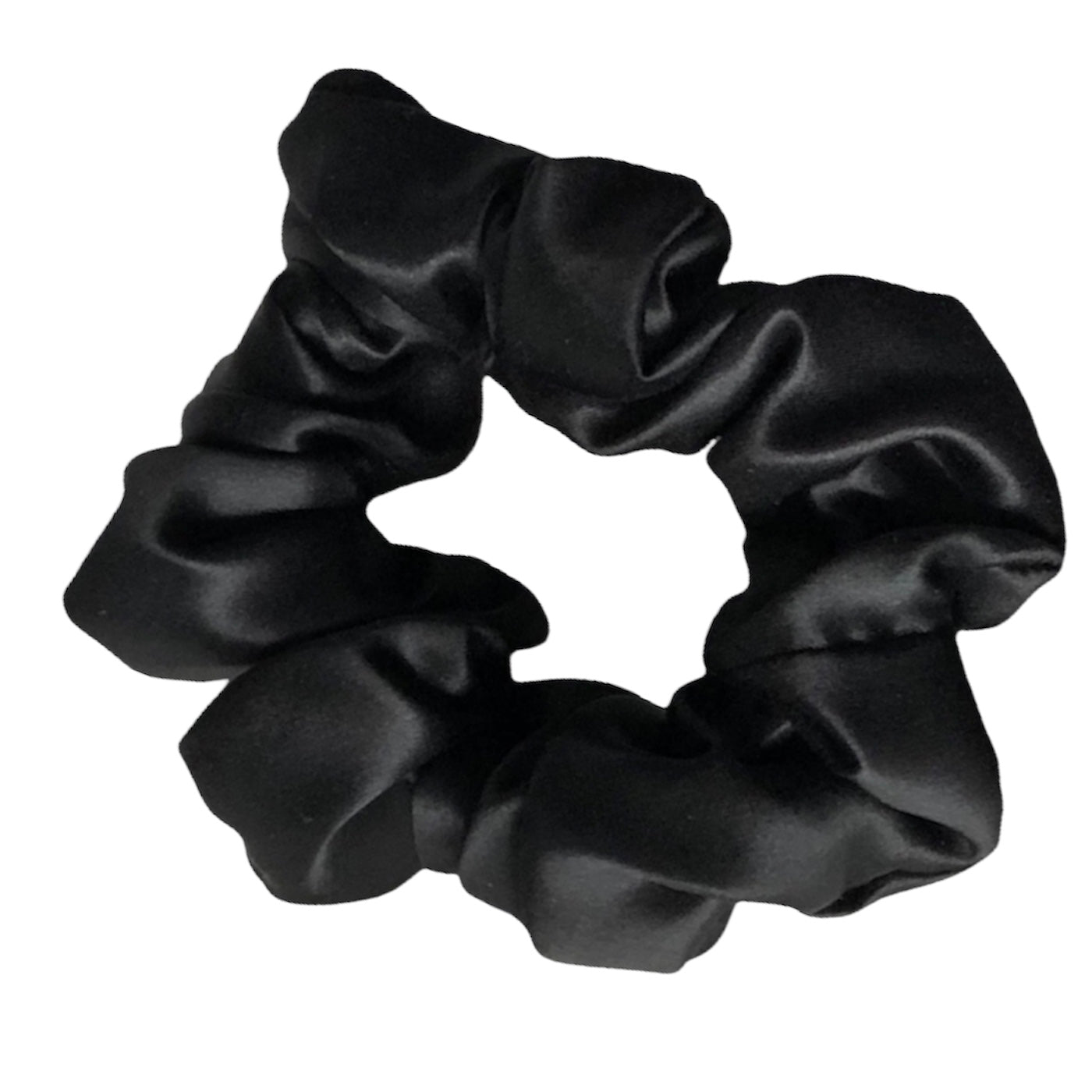 Medium 100% Pure Silk Hair Ties - Black