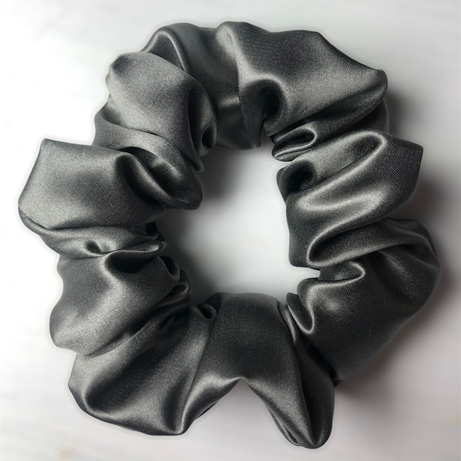 Medium 100% Pure Silk Hair Ties - Grey