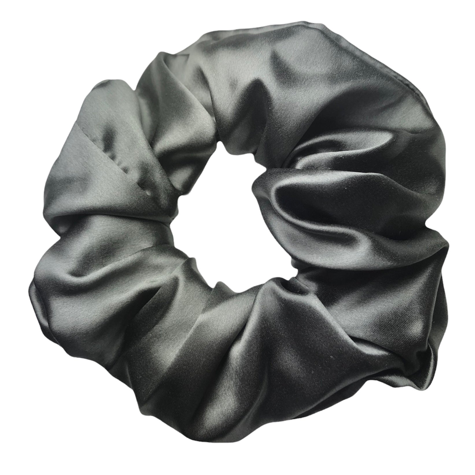 Large 100% Pure Silk Hair Ties - Grey