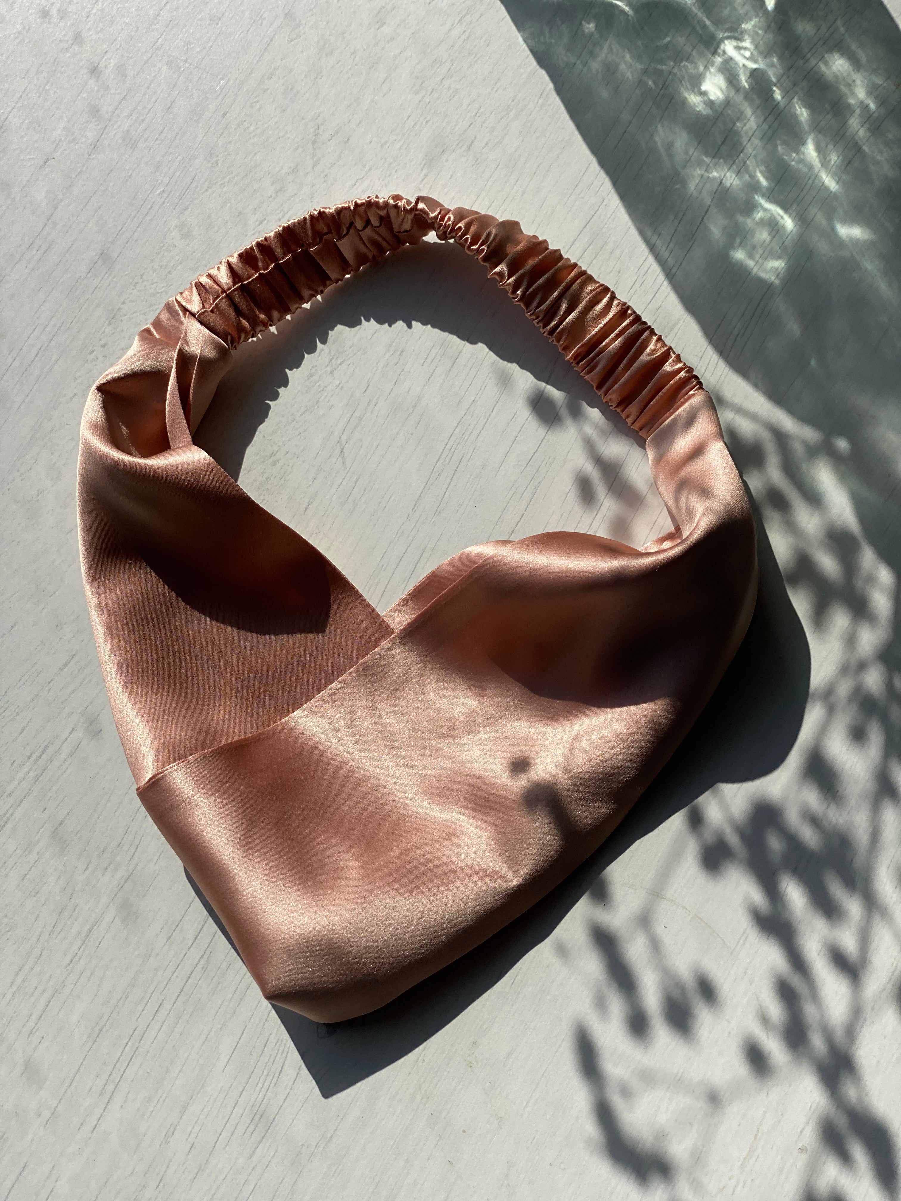 Pure Mulberry Silk Headband - Rose Gold