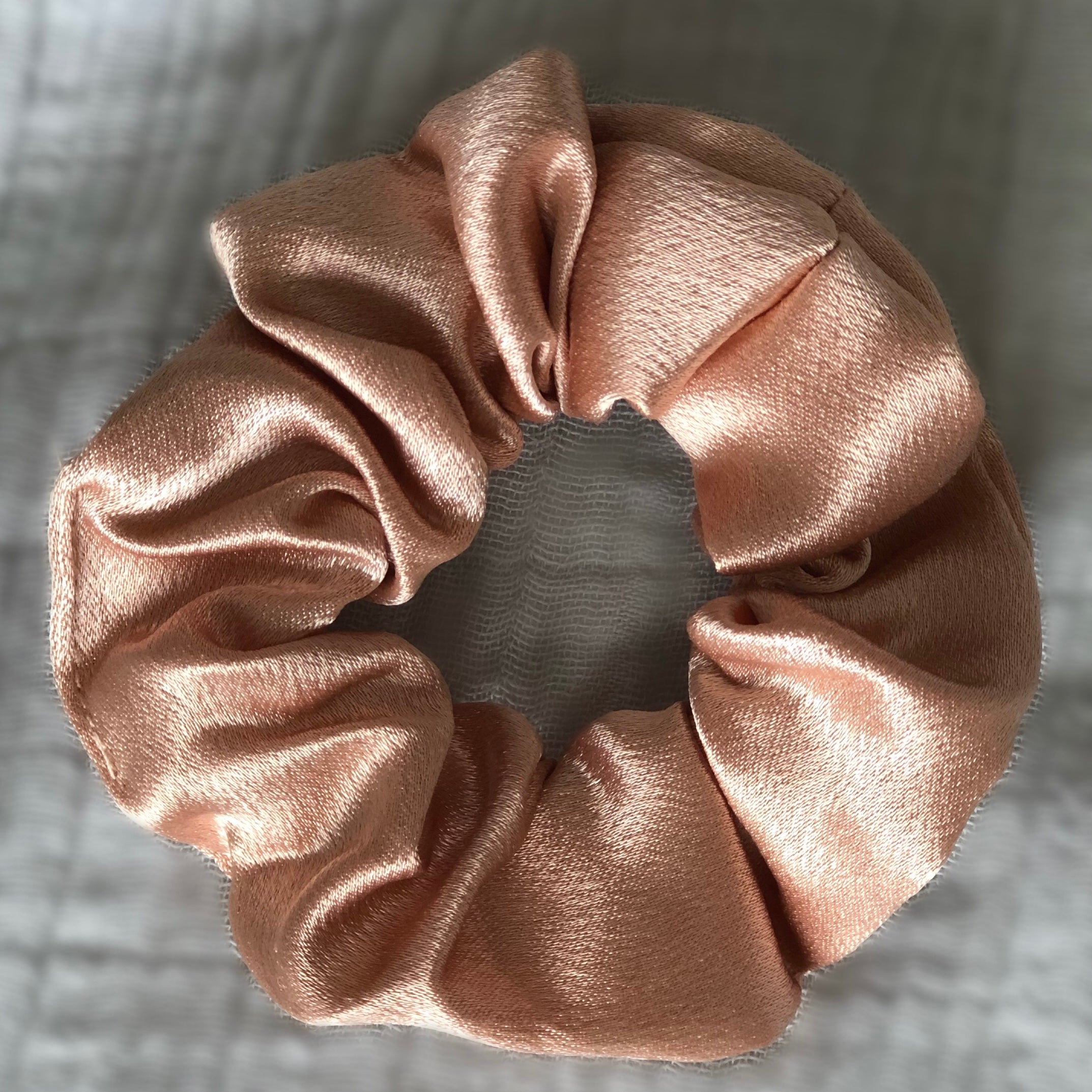 Pale Pink Satin Scrunchie - Set of 2