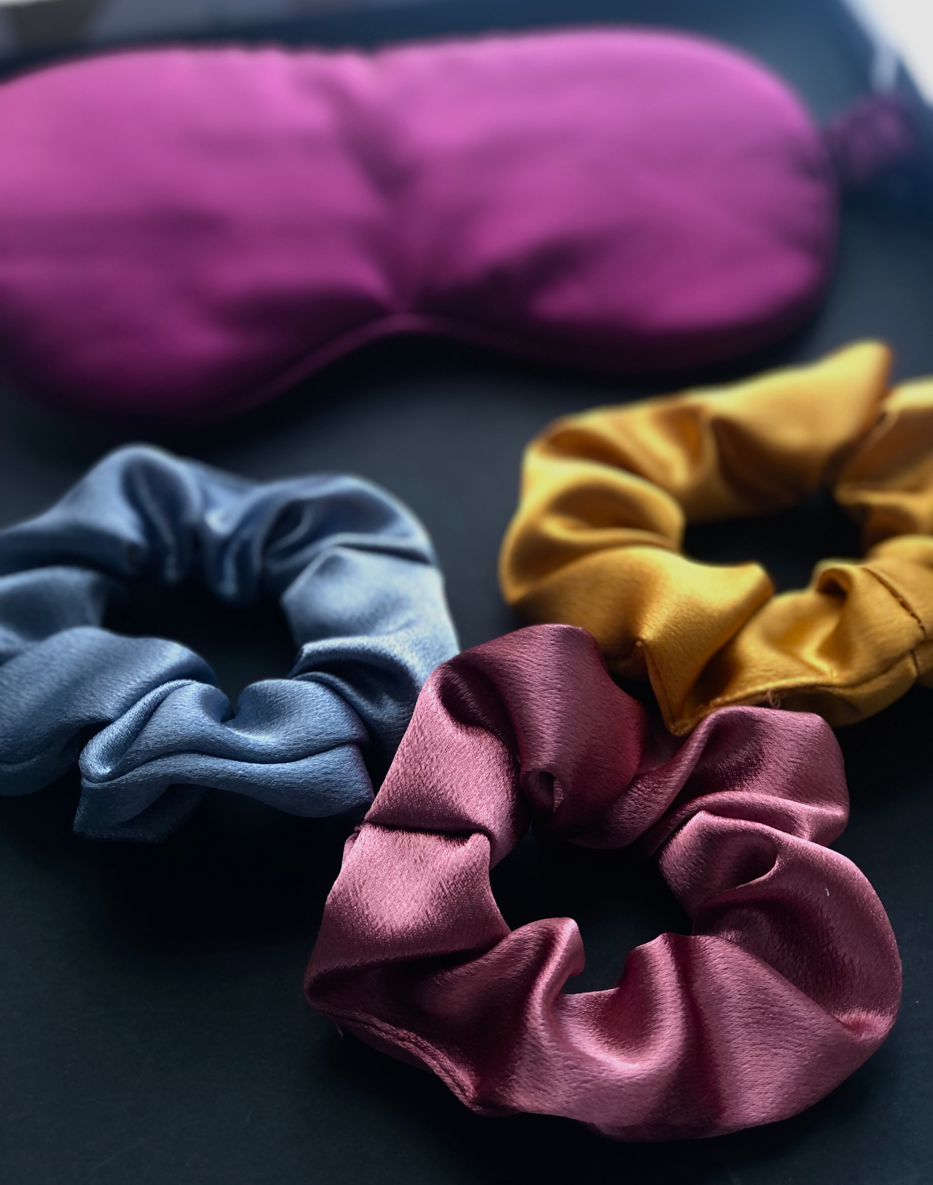 Bold Satin Scrunchie and Sleeping Mask Gift Set