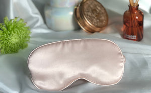 Satin Sleeping Eye Mask - Champagne Pink