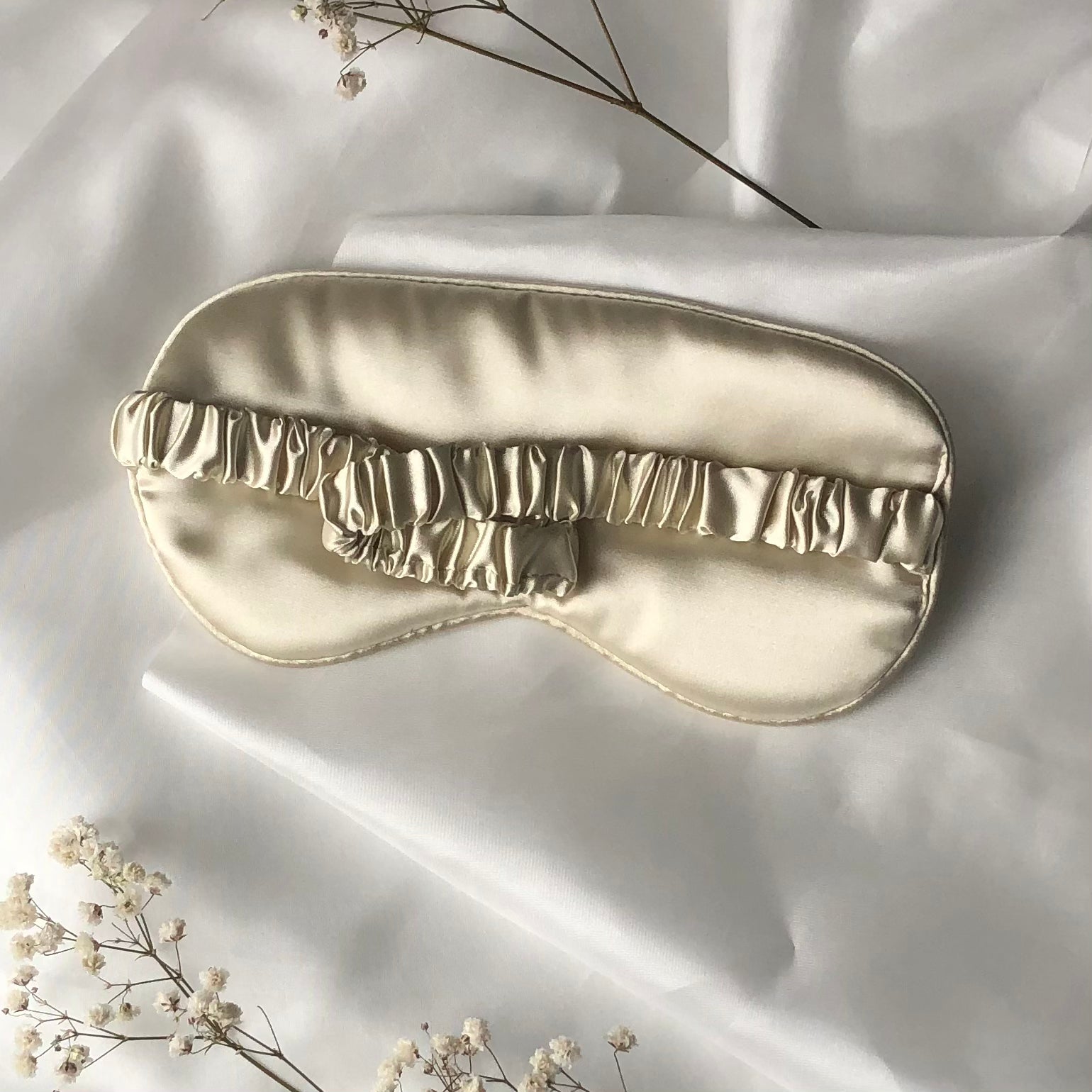 Satin Sleeping Eye Mask - Beige