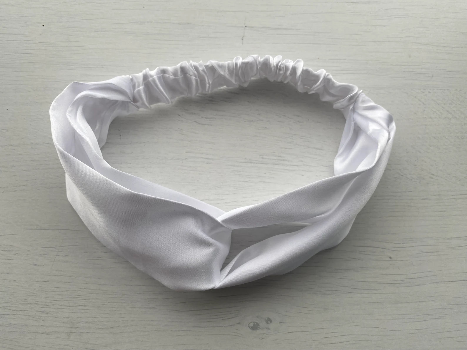 Satin Headband - White