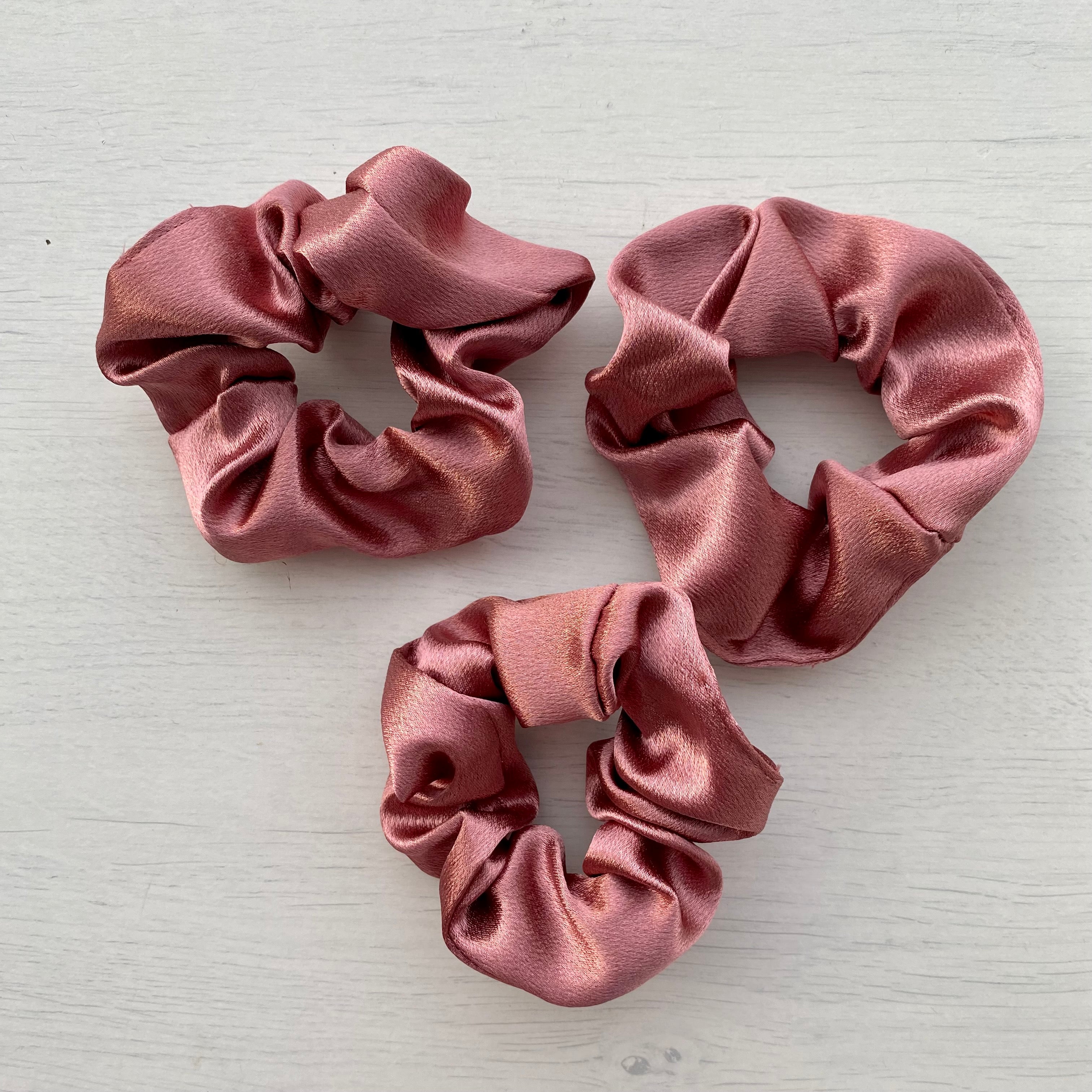 Pastel Satin Scrunchie - Set of 3