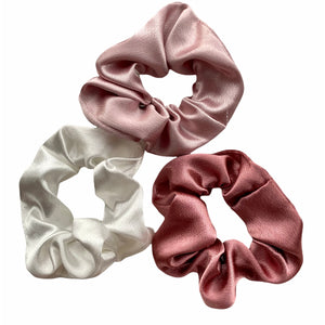 Pastel Satin Scrunchie - Set of 3